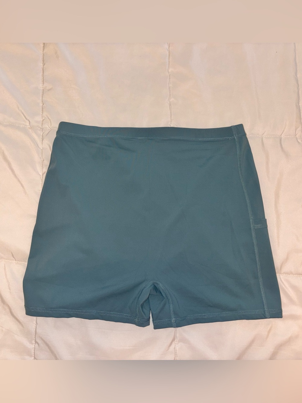 HALARA Women's High-Rise Bike Shorts in Teal Blue